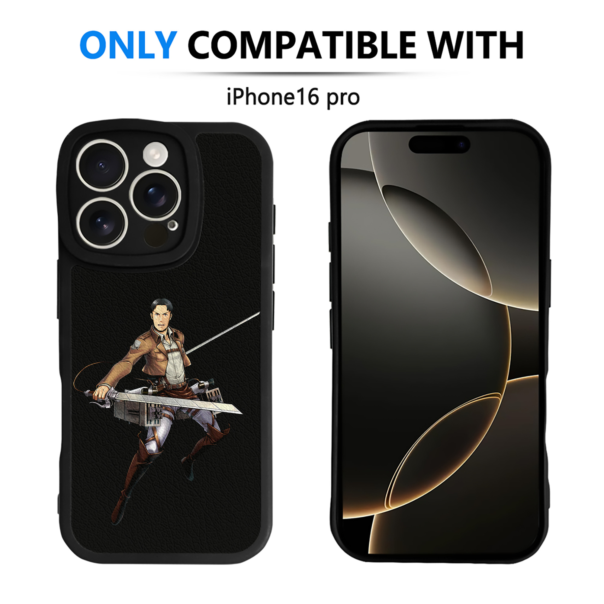 （画像用） 進撃の巨人 Attack on Titan 【iPhone 16シリーズ対応】シリコンスマホケース（レザー調） 材質：シリコン